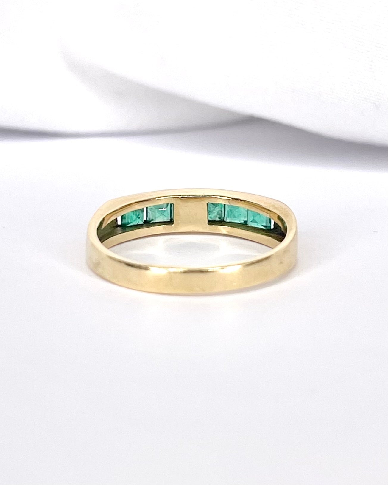 Bague Demi Alliance Émeraudes 0.36 carats "Coline" - Elliade Paris