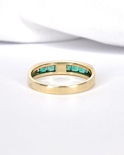 Bague Demi Alliance Émeraudes 0.36 carats "Coline" - Elliade Paris