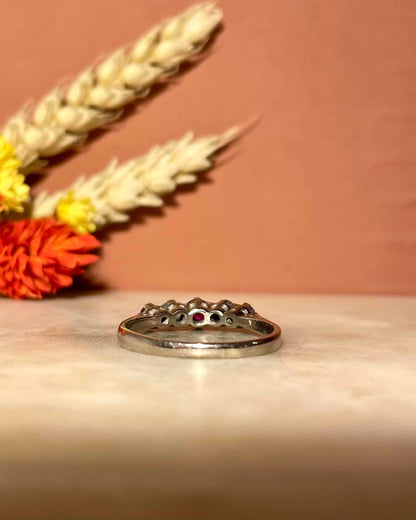 Bague Rivière Rubis 0.50 carat &amp; Diamants 0.30 carat &quot;Yessenia&quot;