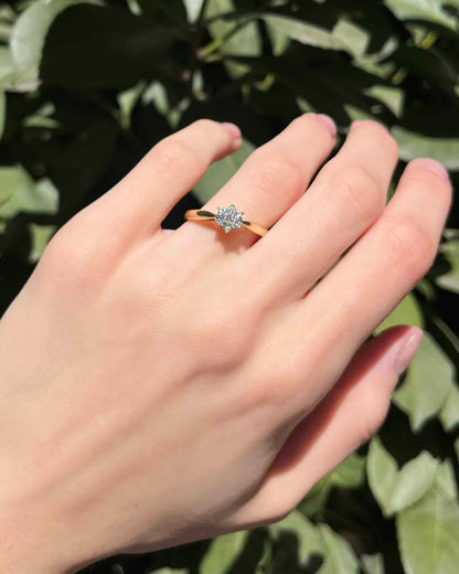 Bague Marguerite Vintage 7 Diamants &quot;Markita&quot;