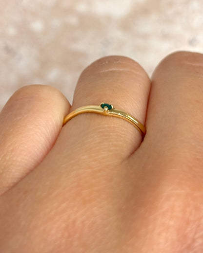 Bague Diadème Émeraude "Lou" - Elliade Paris