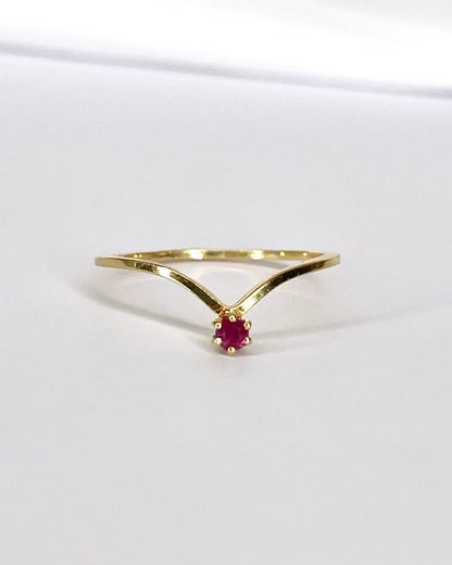 Bague Diadème Rubis "Bella" - Elliade Paris