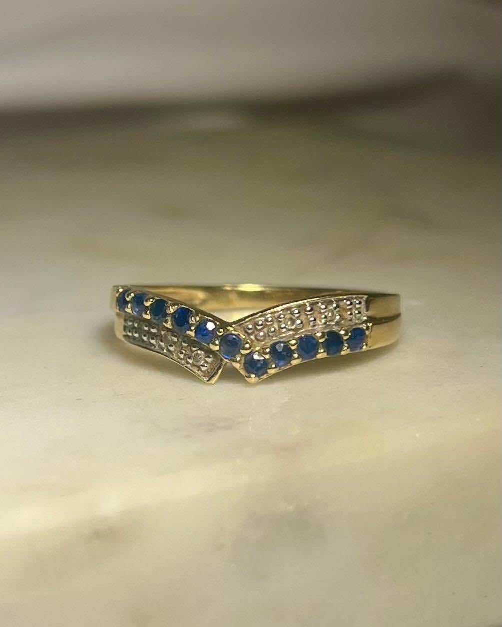 Bague Diadème Saphirs &amp; Diamants &quot;Anaelle&quot; - Elliade Paris