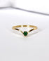 Bague Diademe Solitaire Émeraude "Letty" - Elliade Paris