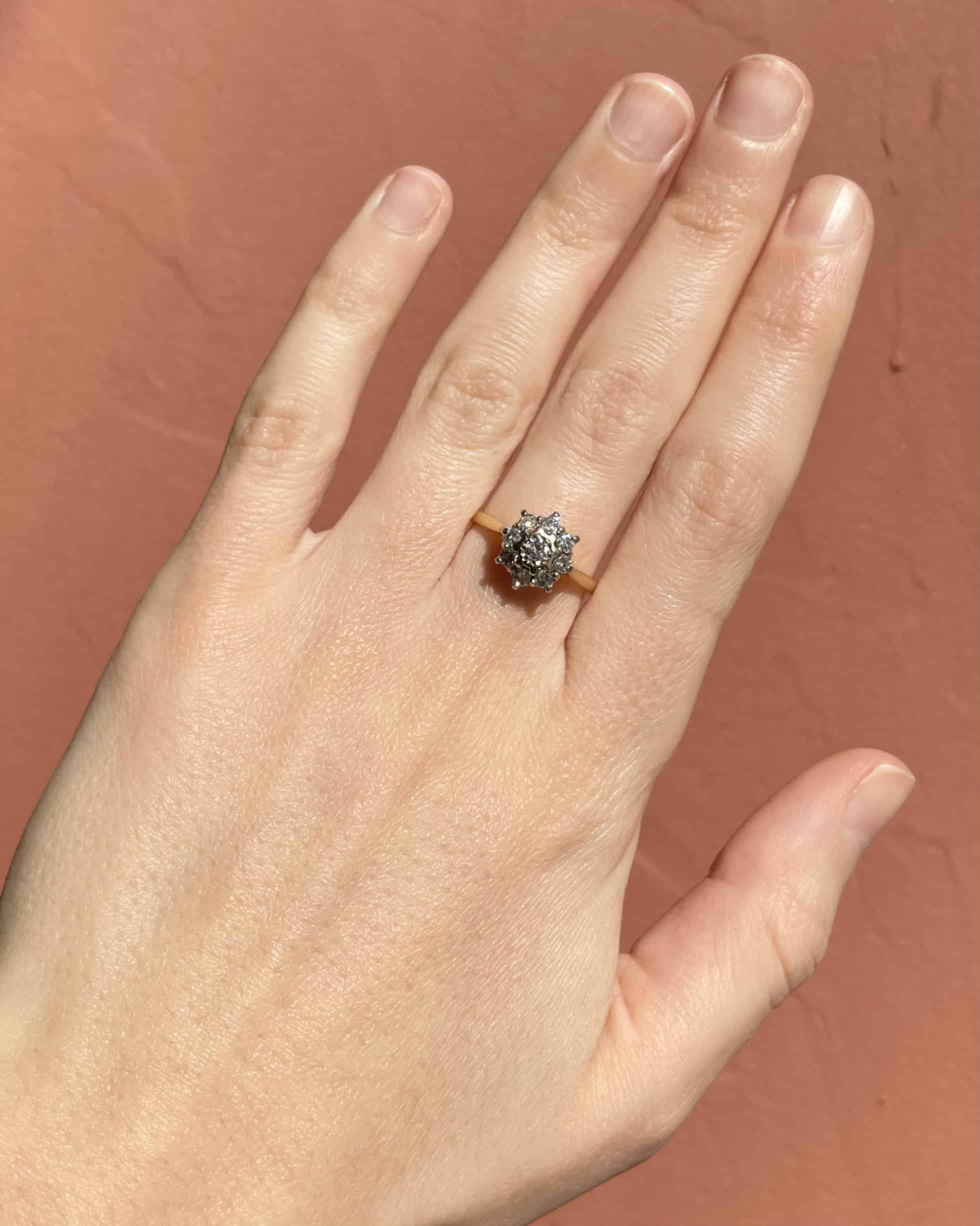 Bague Marguerite Vintage Diamants 1.20 Carat &quot;Maggie&quot;