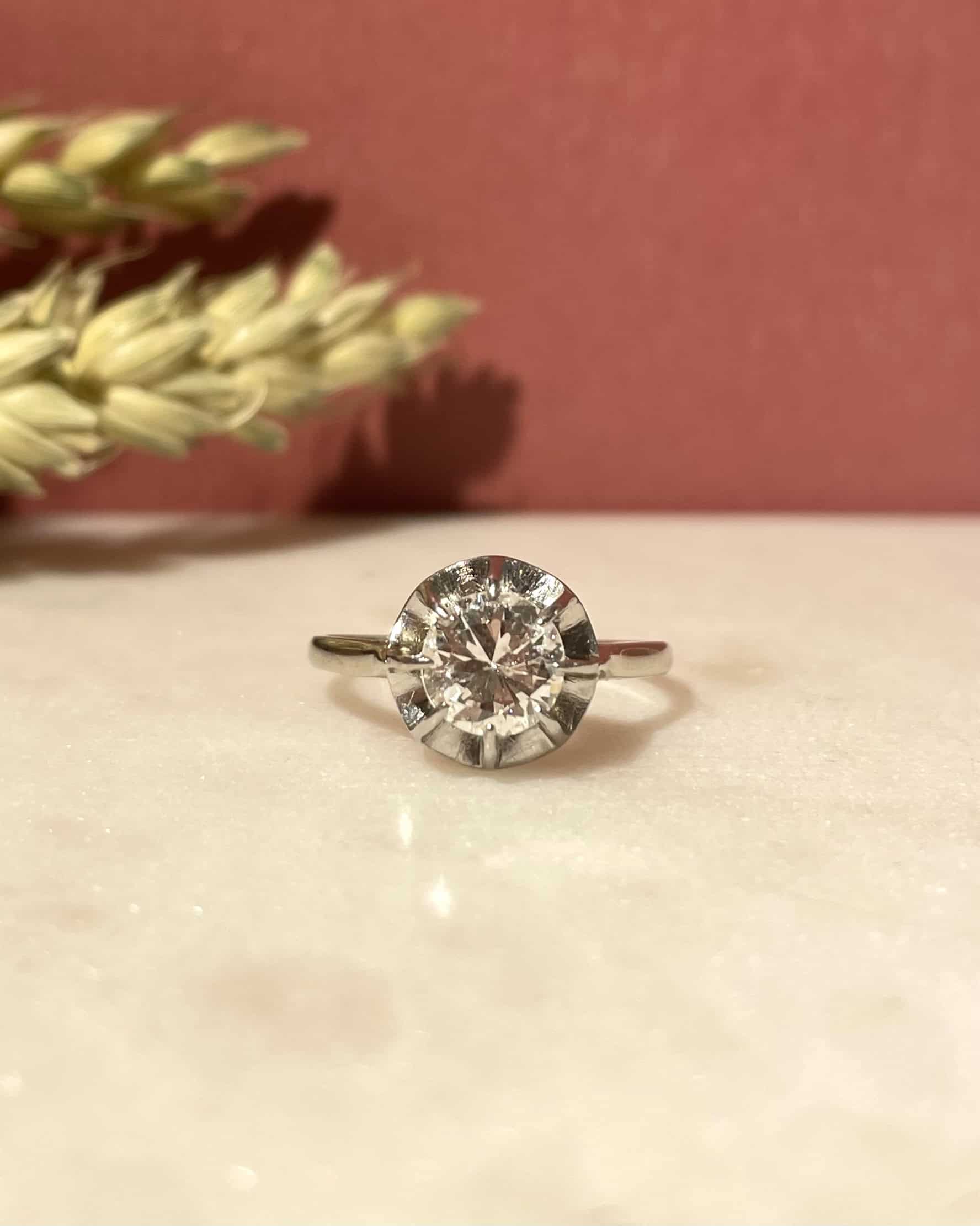 Anillo solitario de diamantes "Chéryl" de 0,80 quilates