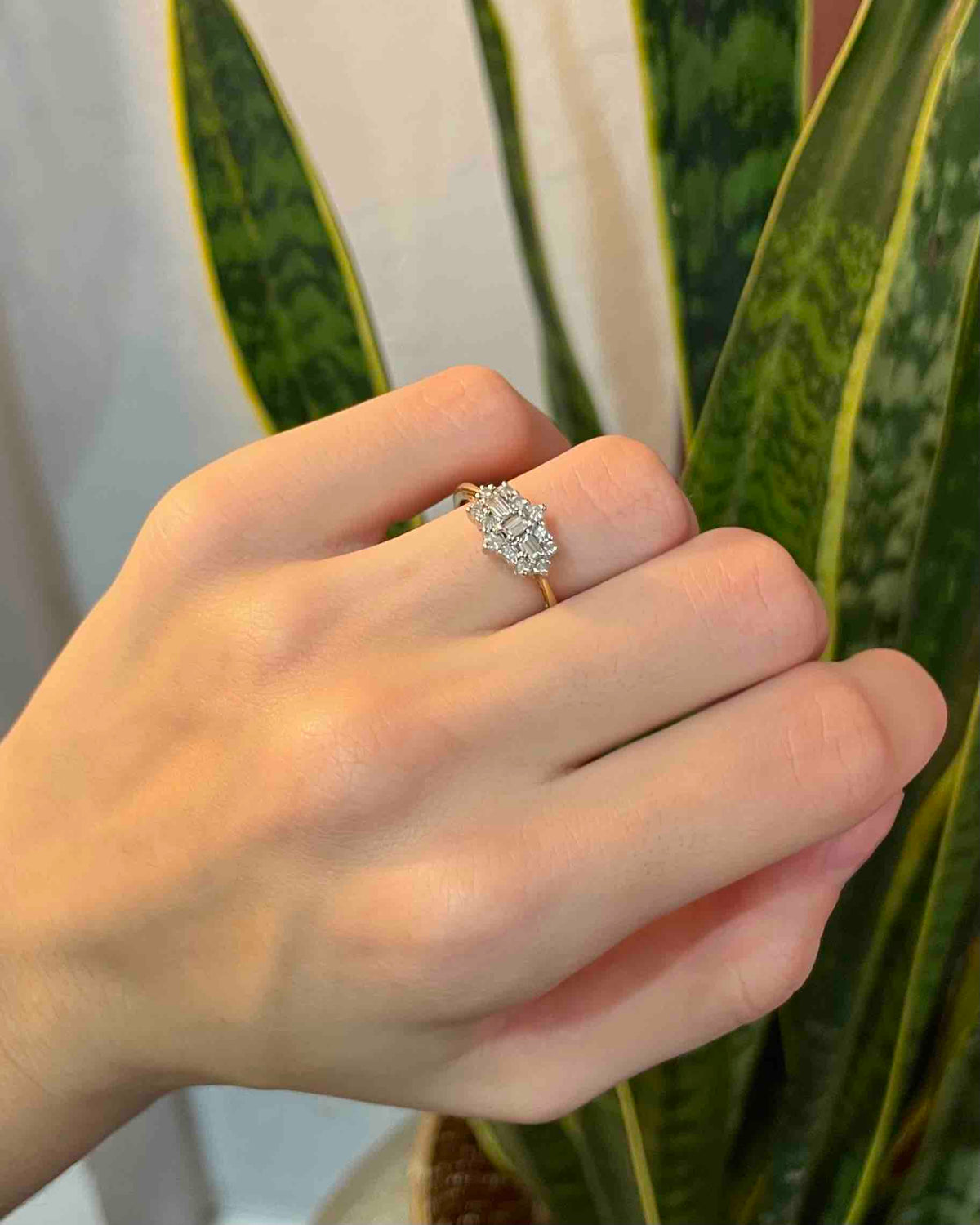 Anillo vintage de diamantes de 0,45 quilates "Daliana"