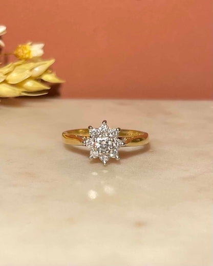 Bague Marguerite Vintage Diamants 0.31 carat &quot;Arla&quot;