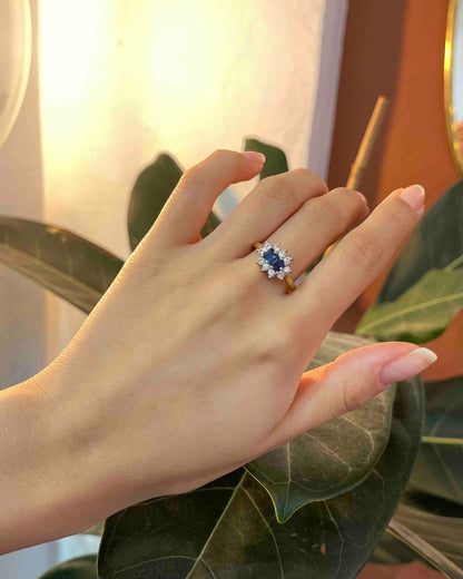 Bague Marguerite Saphirs &amp; Diamants &quot;Wallie&quot;