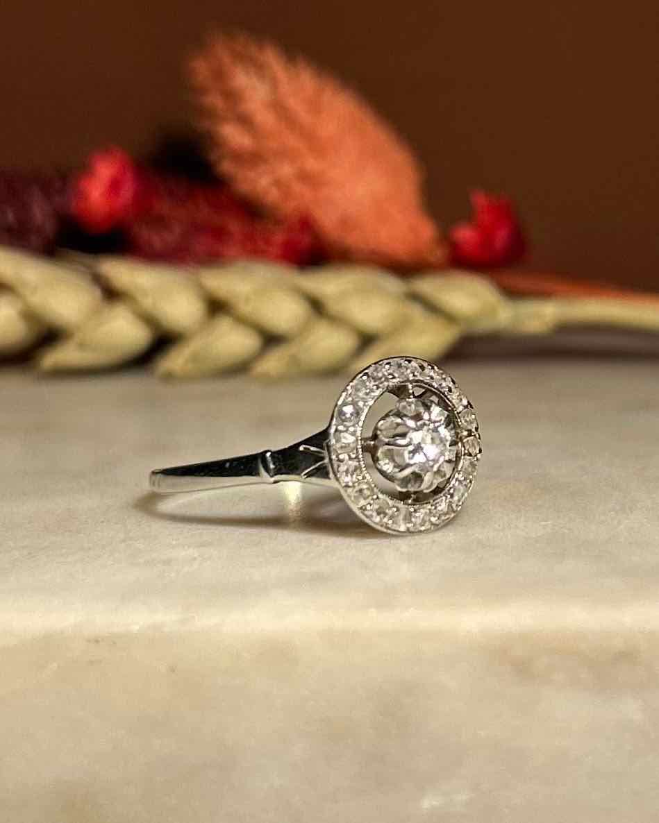 Bague Art-déco diamants &quot;Solange&quot;