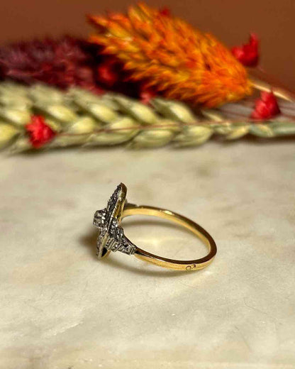 Anillo Art Déco vintage de diamantes "Hortense"