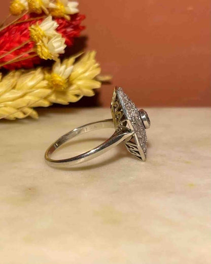 Bague Diamants Art - déco Vintage &quot;Maryse&quot; - Elliade Paris