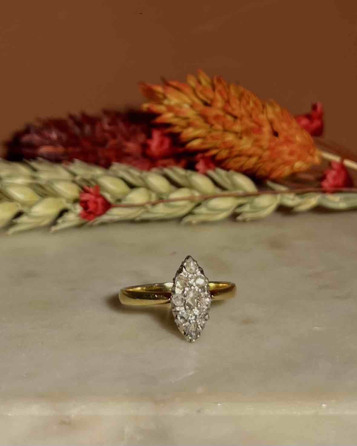 Bague Diamants Art - déco vintage "Teresa" - Elliade Paris