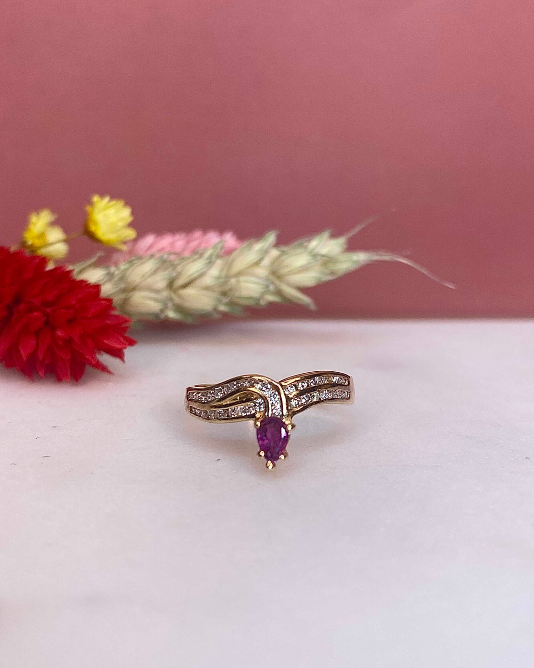 Bague Vintage Serpent Rubis et Diamants "Jihane"