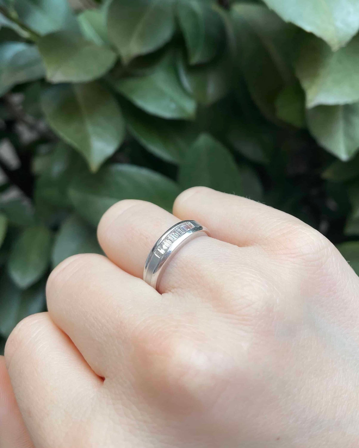 Bague Vintage Jonc 8 Diamants Baguettes &quot;Melinda&quot;