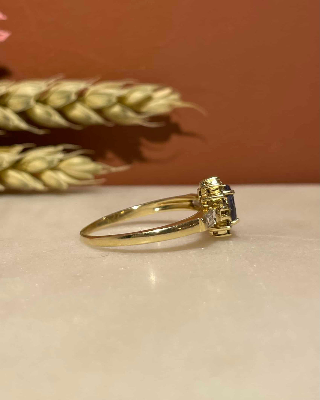 &quot;Josie&quot; 0.45 Carat Tanzanite &amp;amp; 16 Diamond Daisy Ring