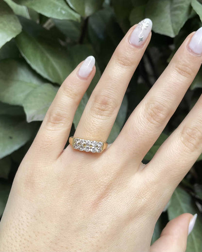 Bague Vintage Rivière Diamants 0.90 carat &quot;Alina&quot;