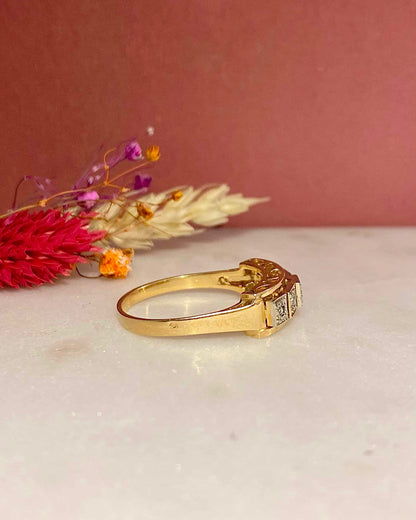 Bague Art-Déco Rivière Diamants &quot;Gema&quot;
