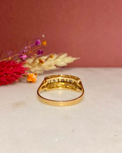 Bague Art-Déco Rivière Diamants &quot;Gema&quot;