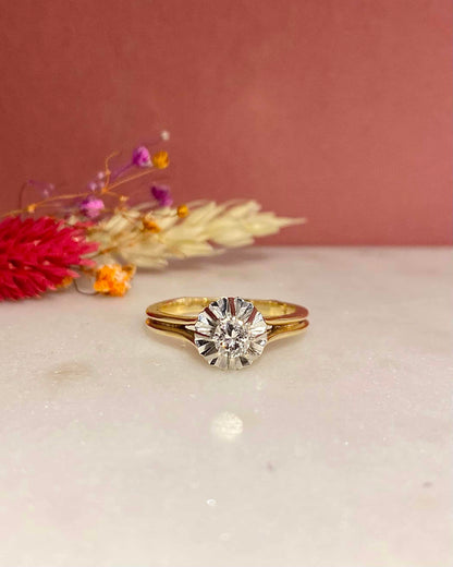 Bague Solitaire Vintage Diamant 0.25 carat &quot;Diane&quot;