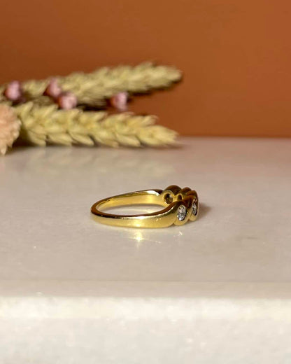 Demi Alliance Vintage 5 Diamants 0.50 carat &quot;Sonny&