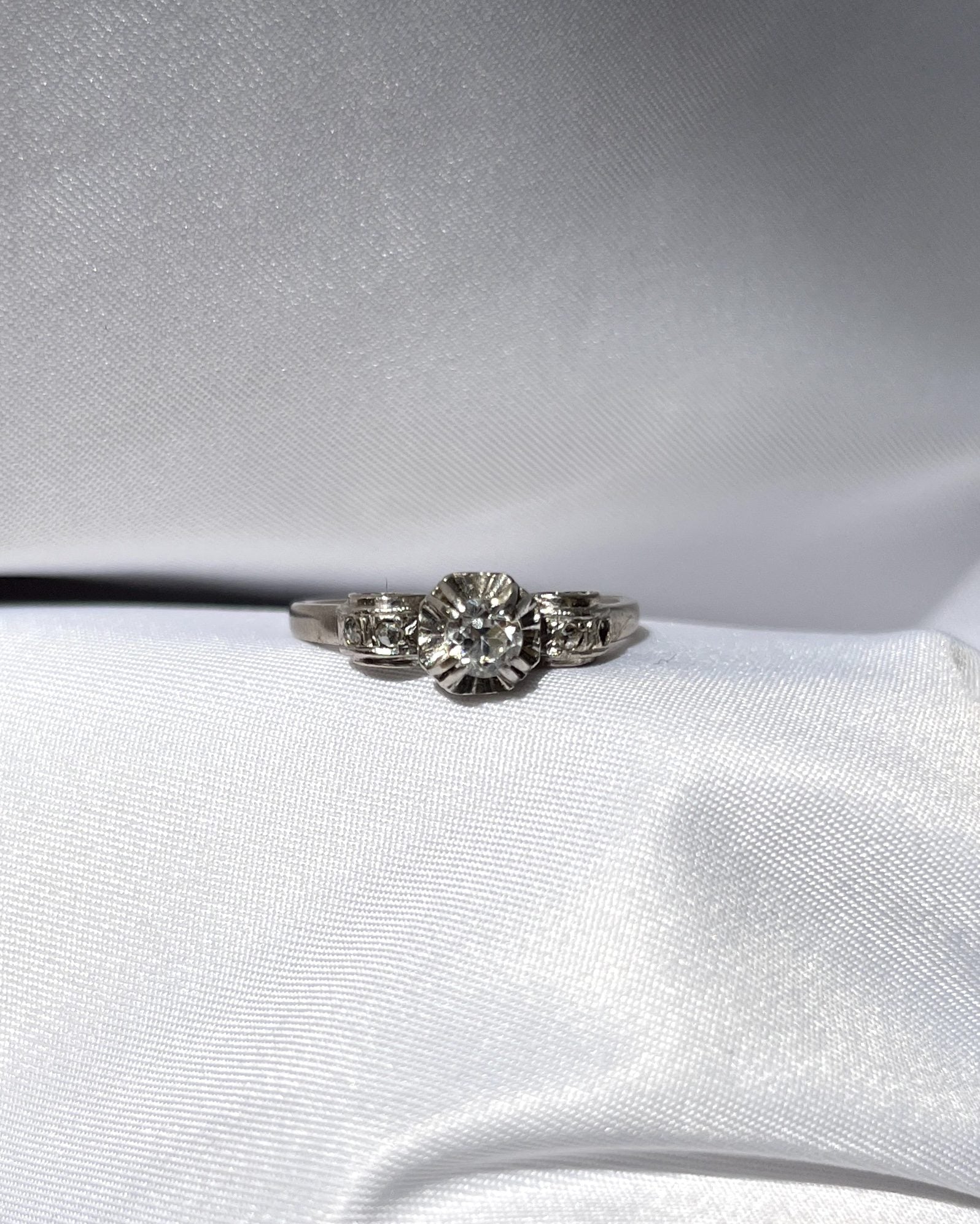 Bague diamants années 1950 "Léana" - Elliade Paris
