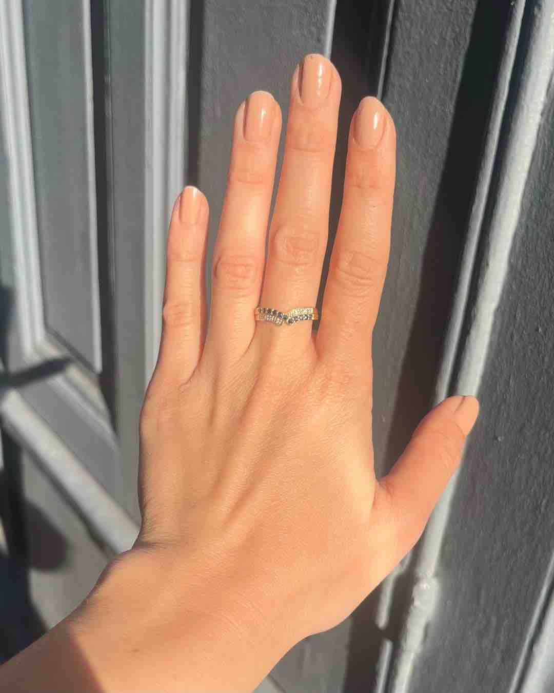 Anillo tiara de zafiro y diamantes &quot;Anaelle&quot;