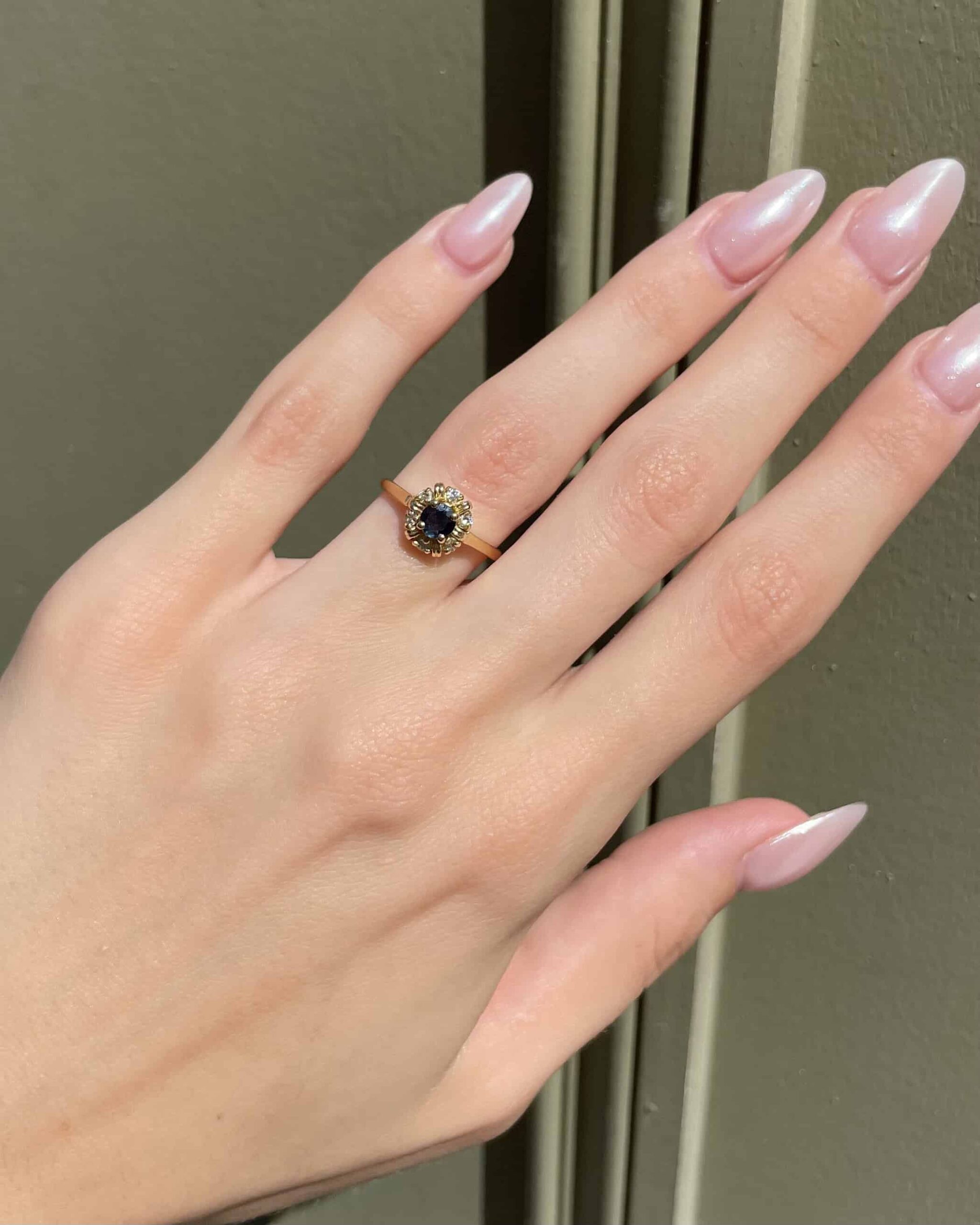 Bague Marguerite Saphir &amp; Diamants "Laurence"