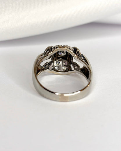 Bague Dôme Art Déco Diamants 0.49 carat "Elisabeth" - Elliade Paris