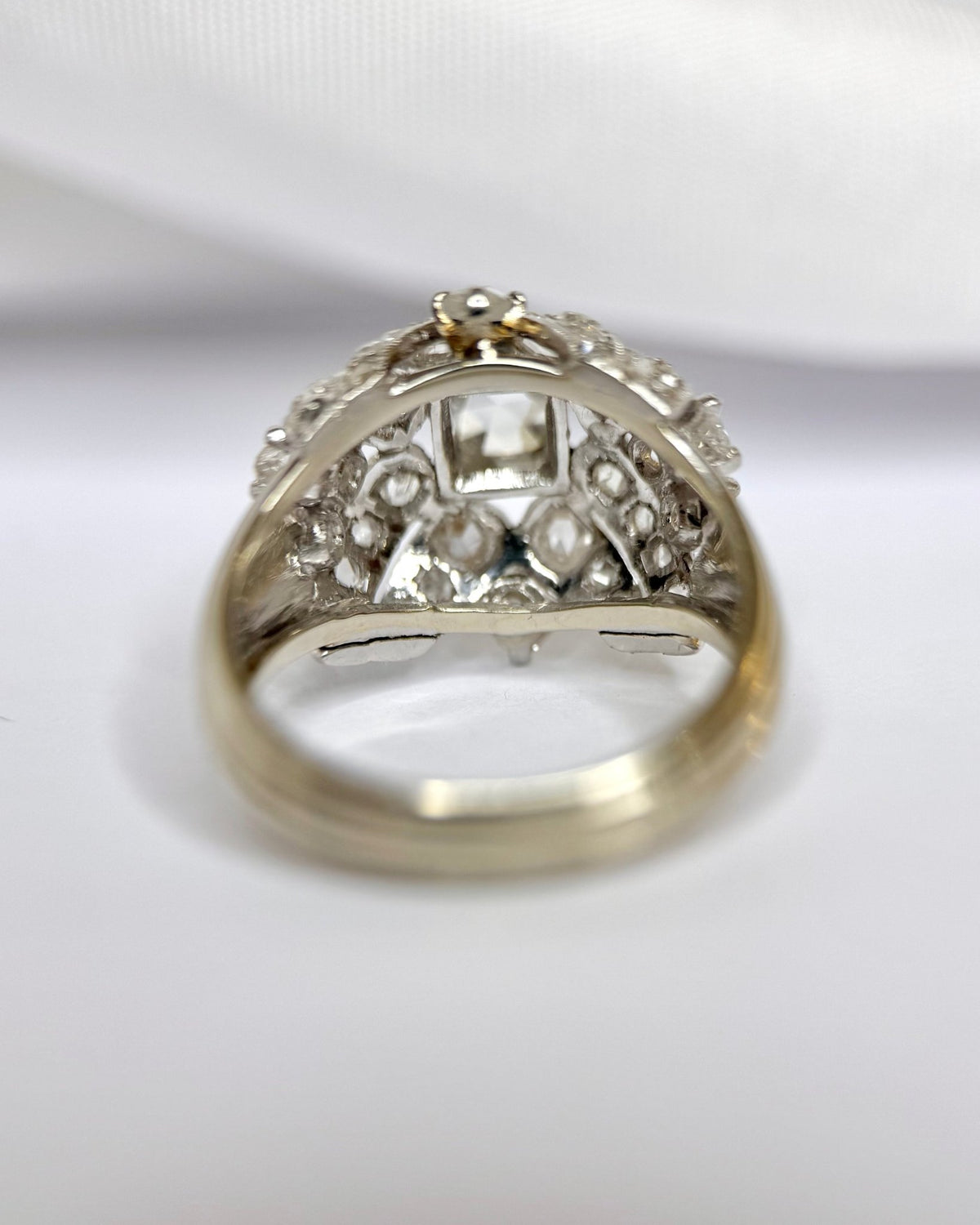 Bague Dôme Art-Déco Diamants 1.04 carat 6.49g "Zélie" - Elliade Paris