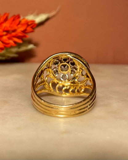 Bague Dôme Art - déco Diamants &quot;Megan&quot; - Elliade Paris
