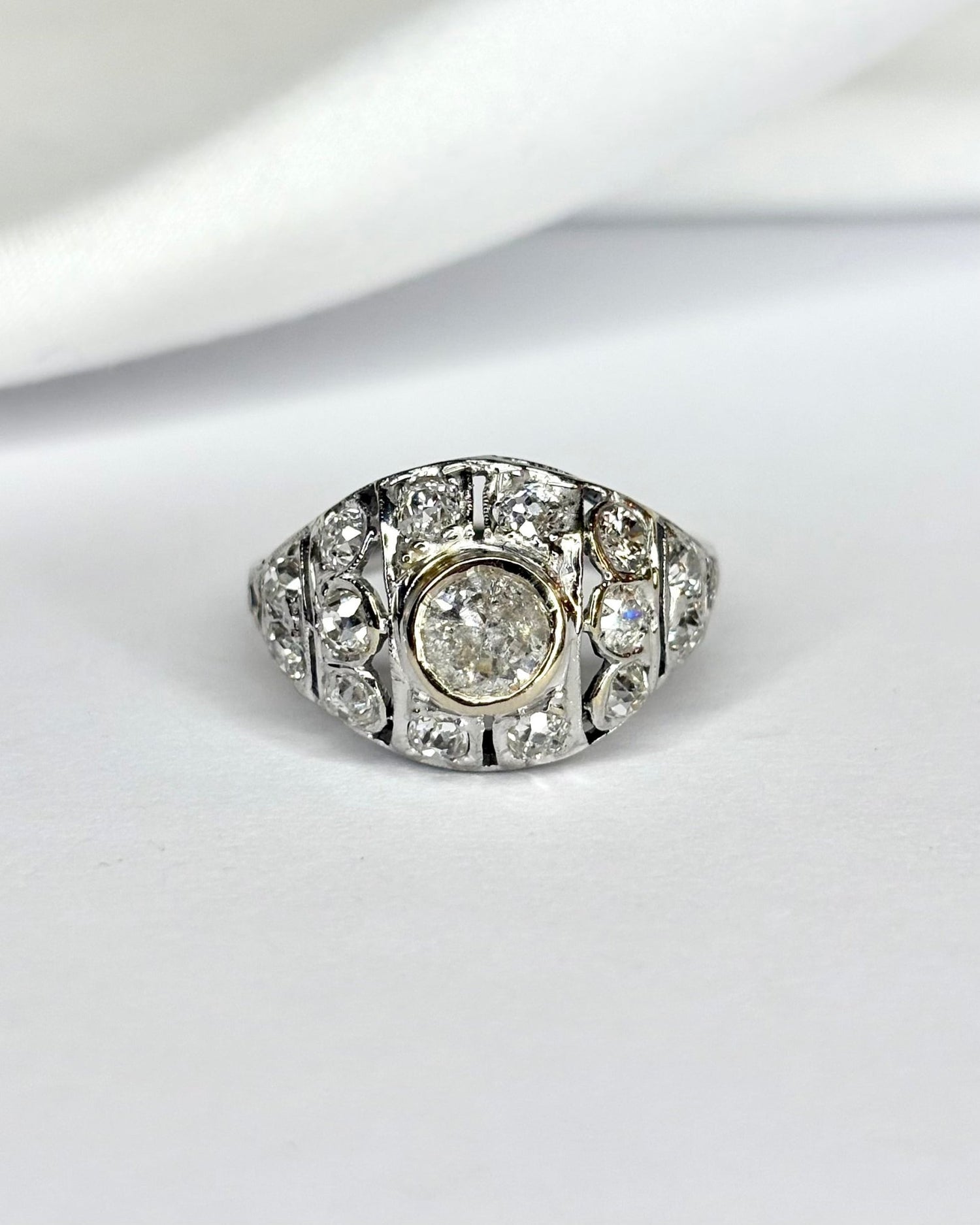 Bague Dôme Diamants 1.38 carat "Lucia" - Elliade Paris