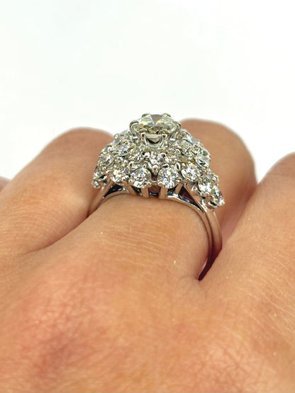 Bague Dôme Diamants 2.61 carats "Elisabeth" - Elliade Paris