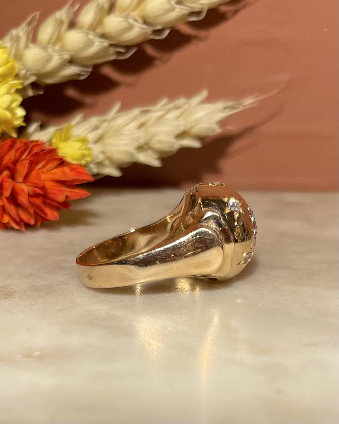 Bague Boule Diamants Serti étoilé "Mukum"