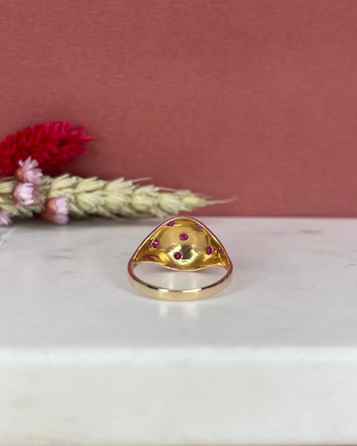Anillo brazalete vintage con estrella de rubí &quot;Jaya&quot; 