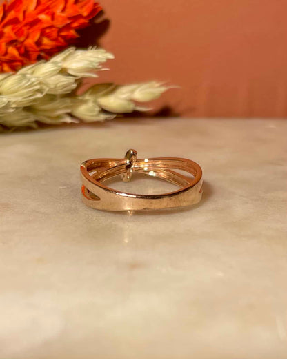 Bague Double Anneau Diamants Vintage &quot;Asaïs&quot; - Elliade Paris