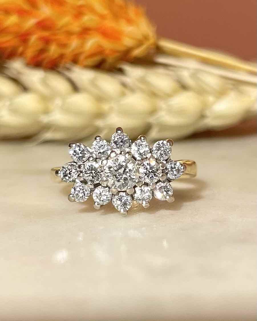 Bague Éclat de 15 Diamants &quot;Yamna&quot; - Elliade Paris