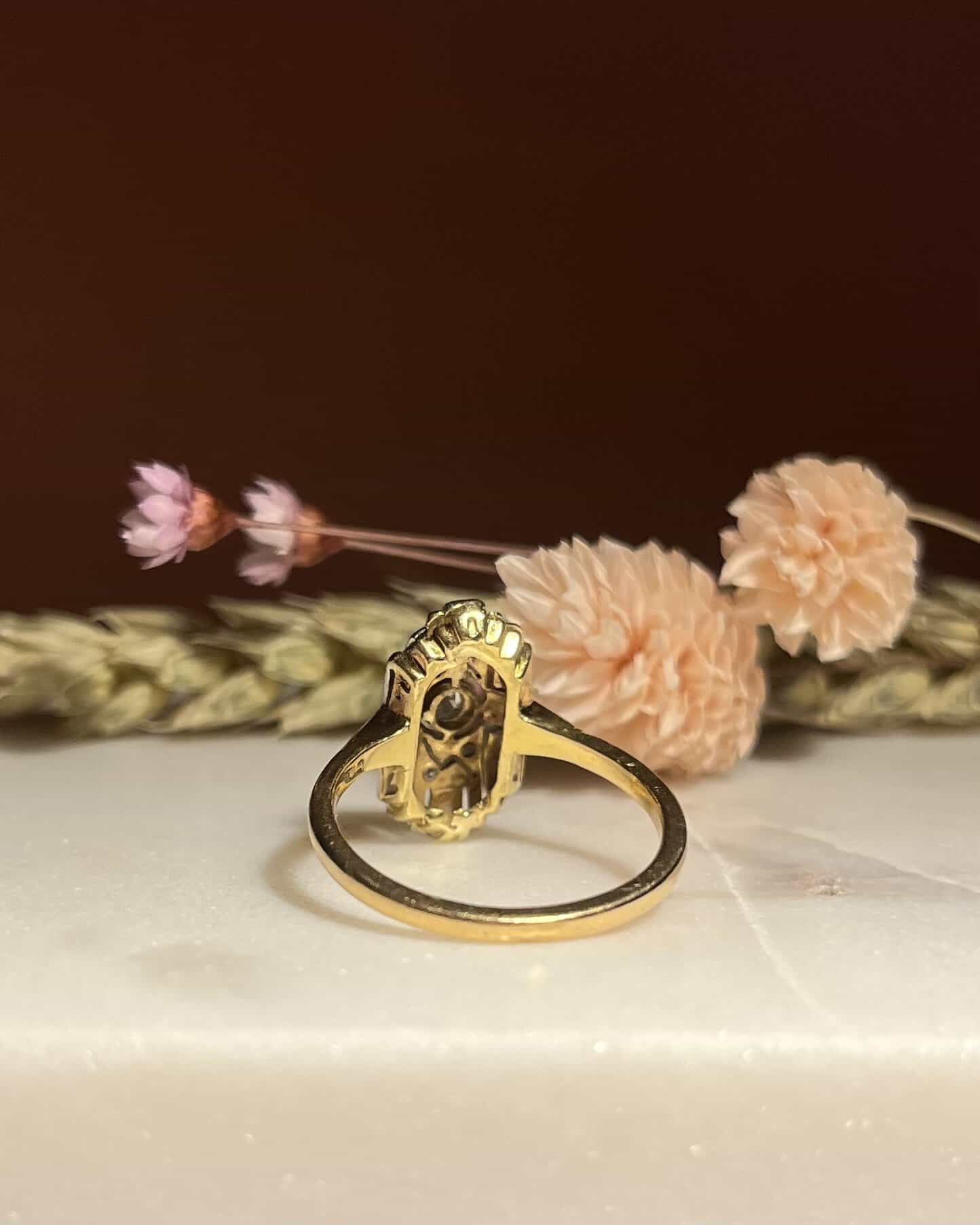 Bague Vintage Art-Déco Diamants &quot;Milena&quot;