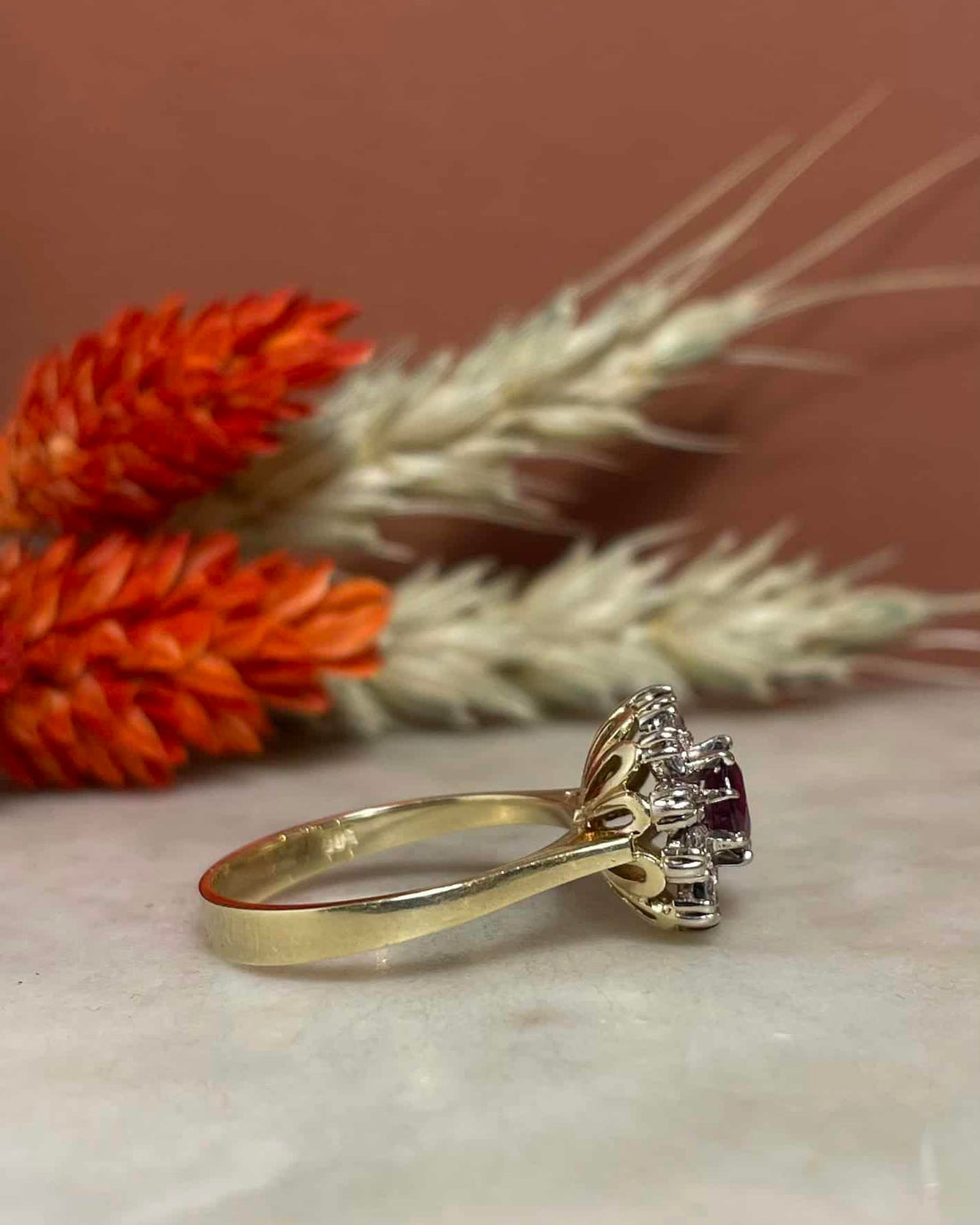 Bague Marguerite Rubis &amp; Diamants &quot;Skylar&quot;