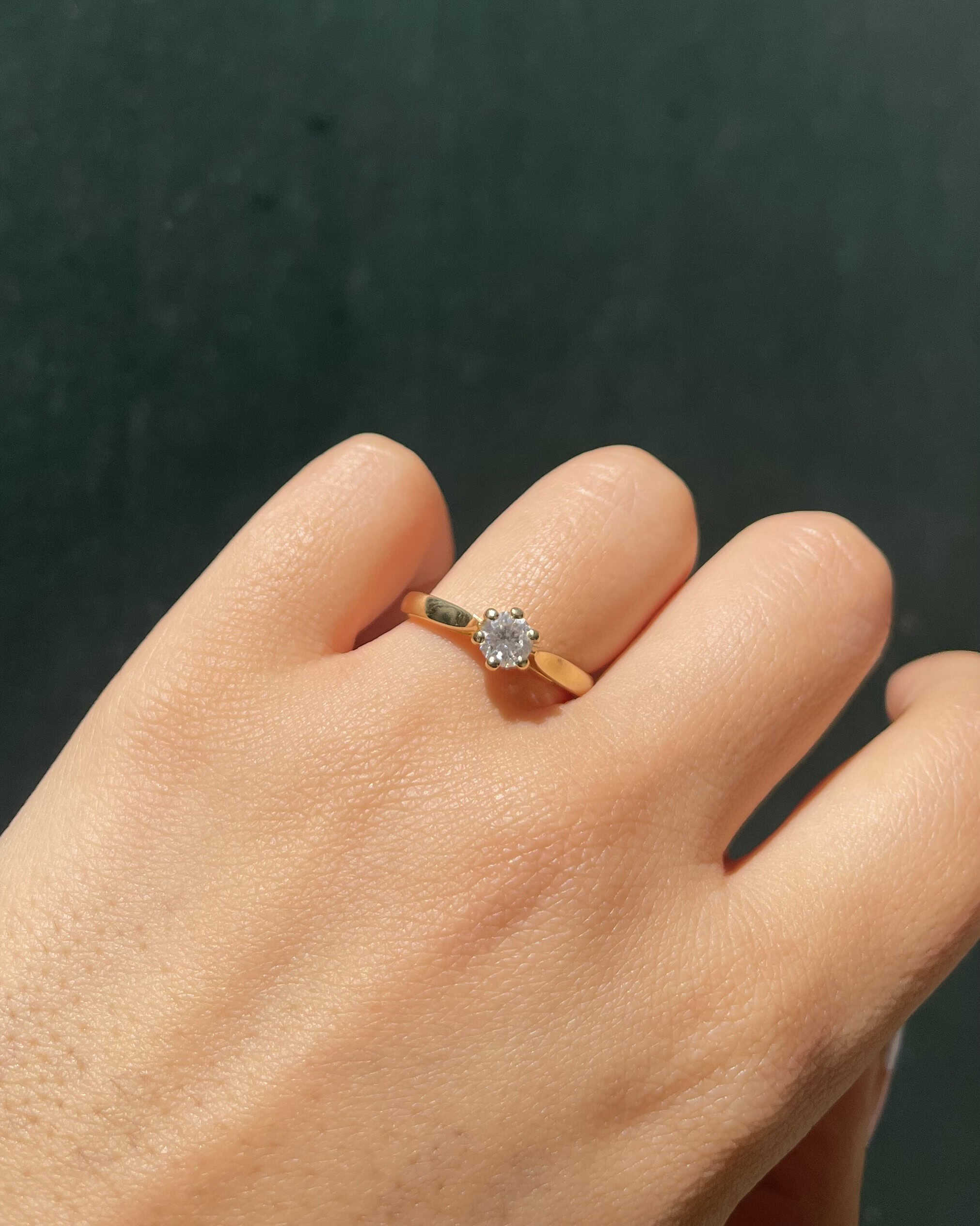 Bague Solitaire Diamant 0.45 carat &quot;Leyna&quot; - Elliade Paris