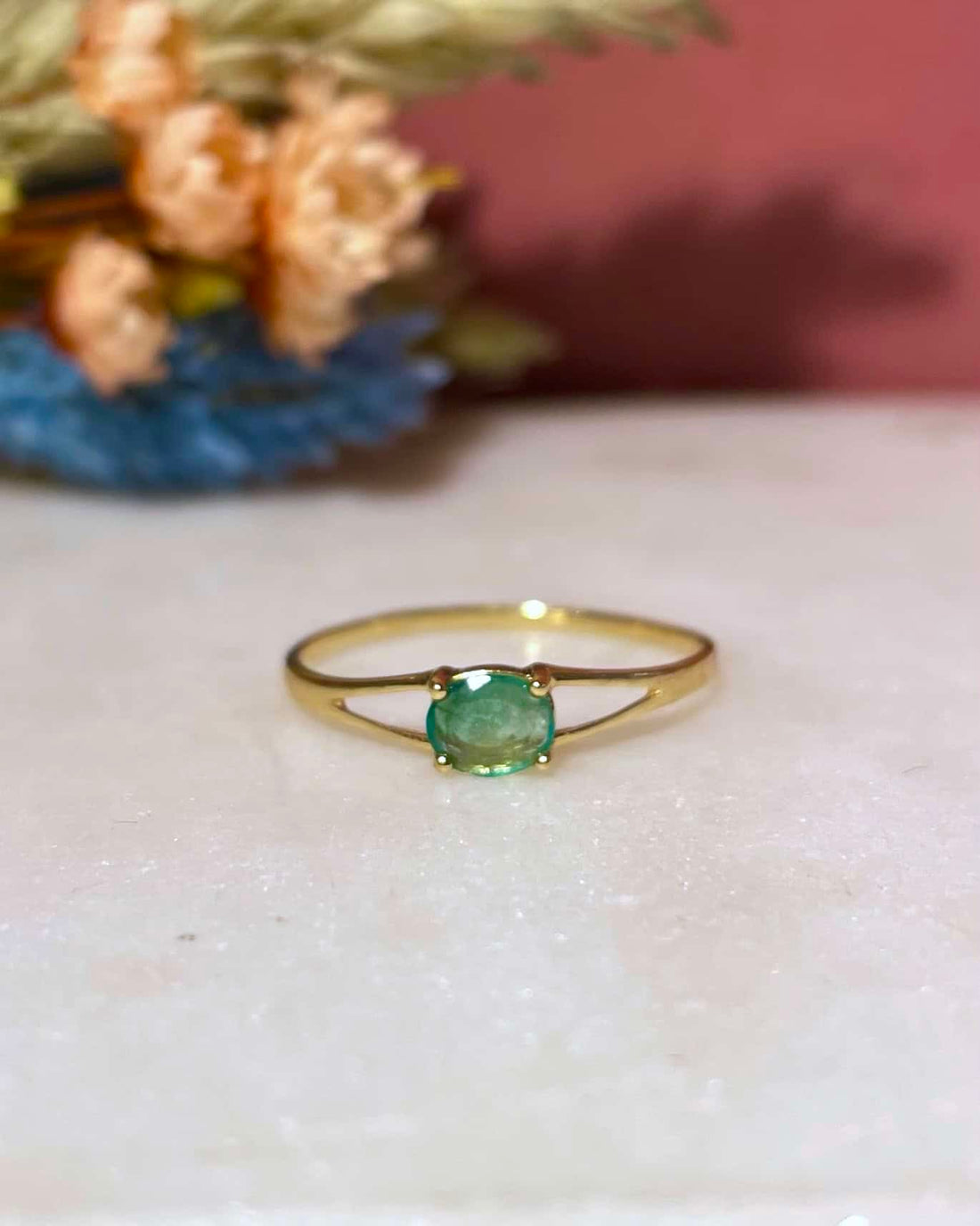 Bague Solitaire Emeraude &quot;Josette&quot;
