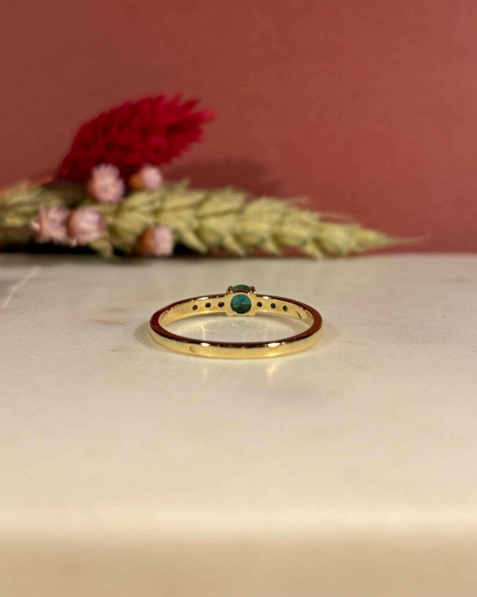 Bague Emeraude 0.30 Carat &amp; Diamants "Malie" - Elliade Paris