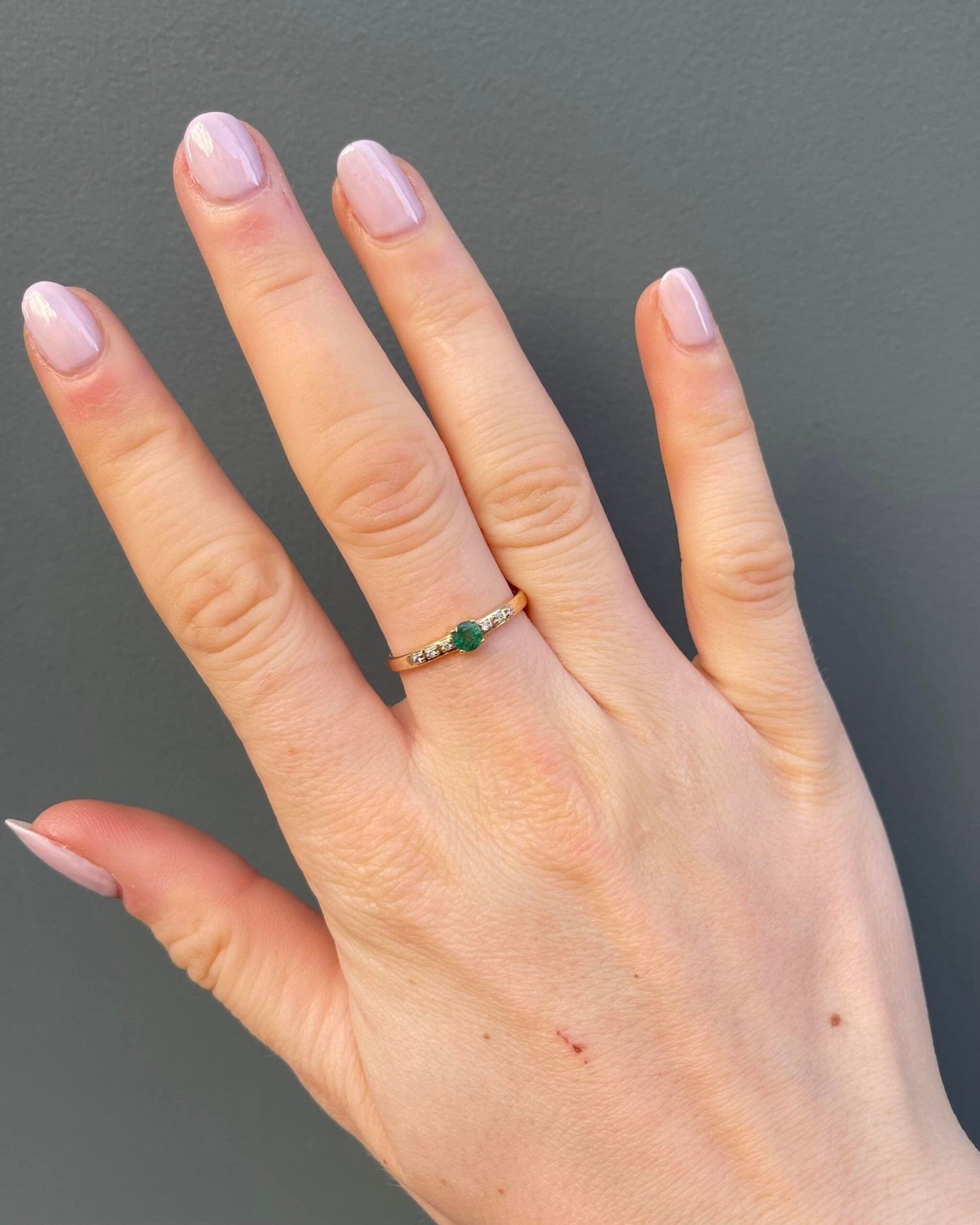 Bague Emeraude 0.30 Carat &amp; Diamants &quot;Malie&quot; - Elliade Paris