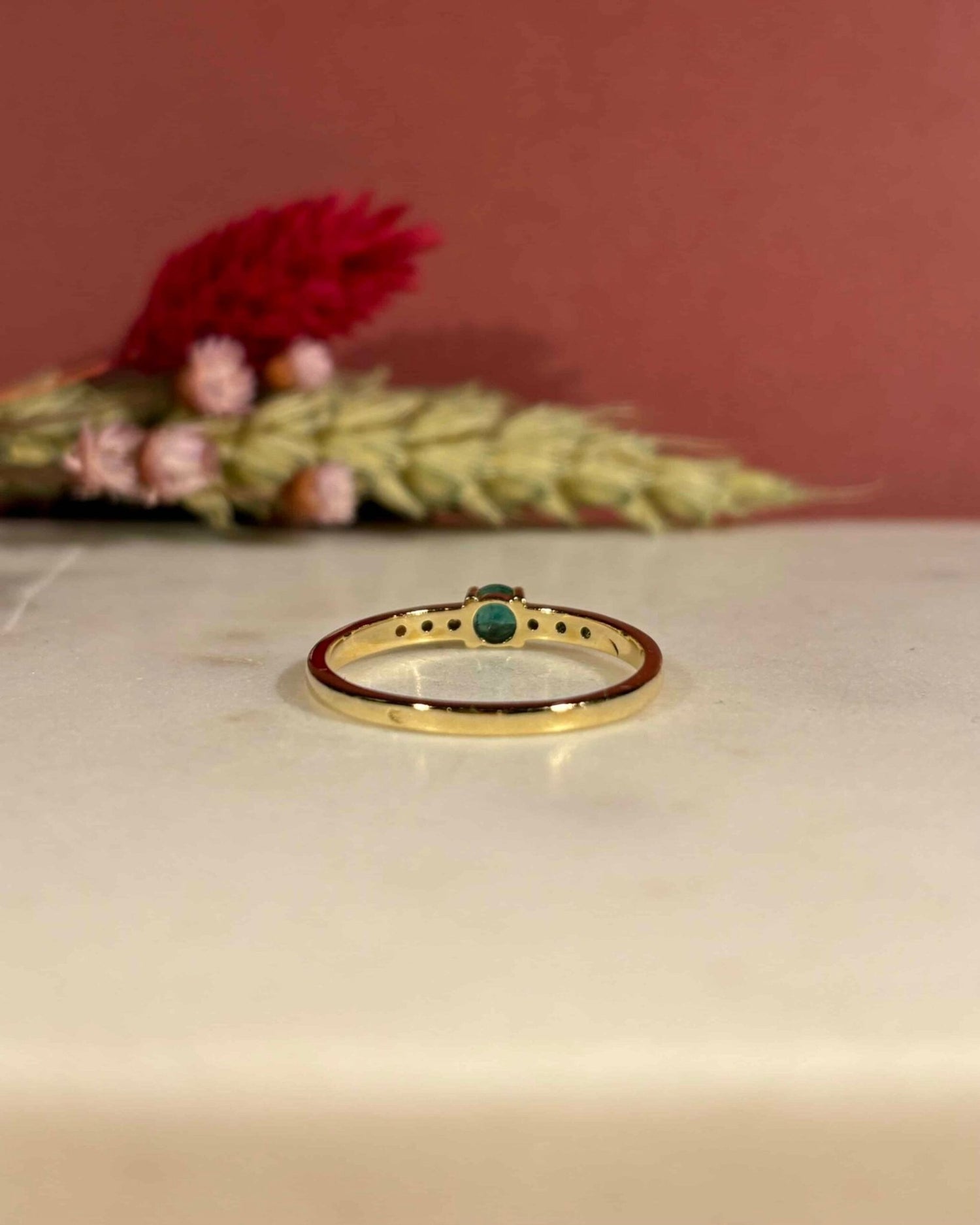 Bague Emeraude 0.30 Carat &amp; Diamants &quot;Malie&quot; - Elliade Paris