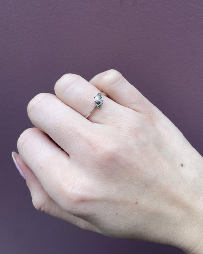 Bague Vintage Émeraudes &amp; Diamants &quot;Kelani&quot;