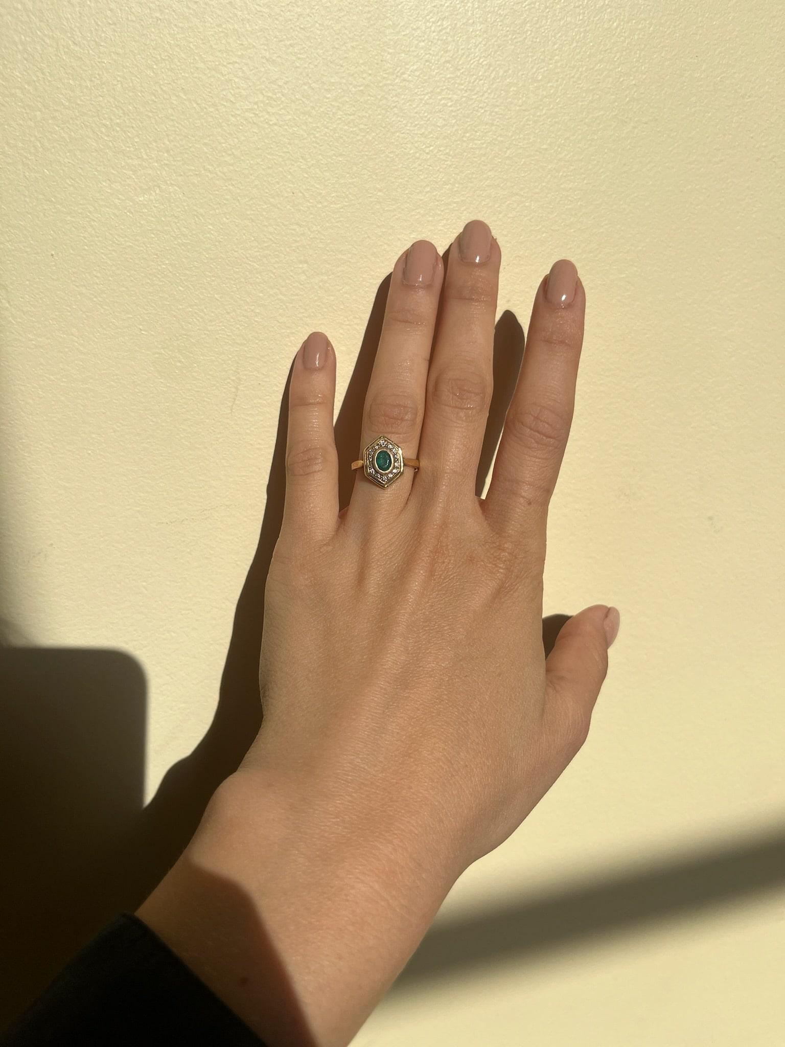 Bague émeraude &amp; diamants "Kelliana" - Elliade Paris