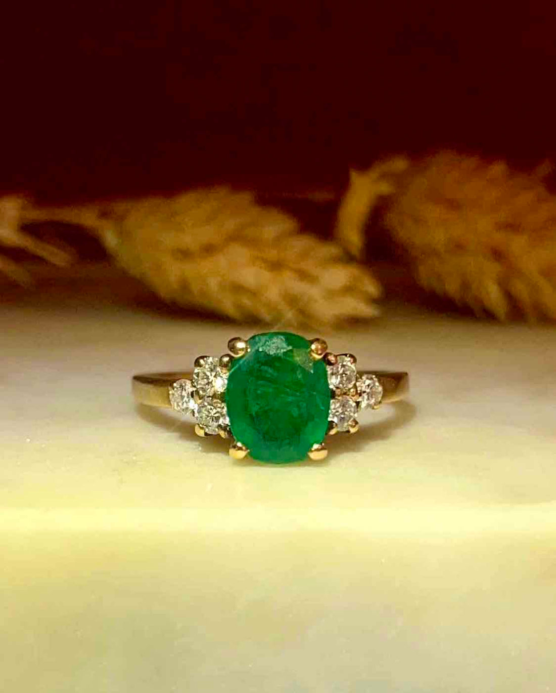 Bague Trilogie Émeraude et Diamants &quot;Patsy&quot;