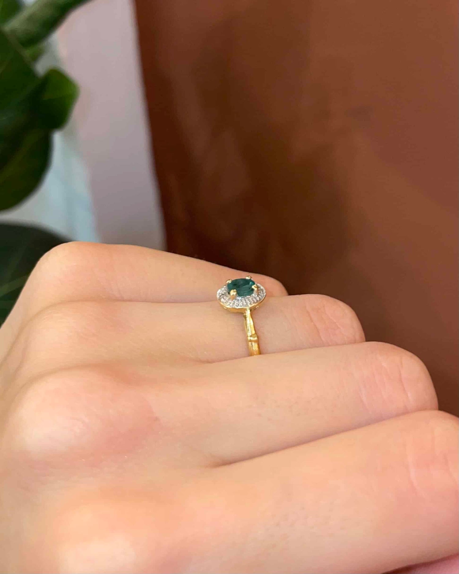 Bague Style Art-Déco Emeraude &amp; Diamants &quot;Rory&quot;