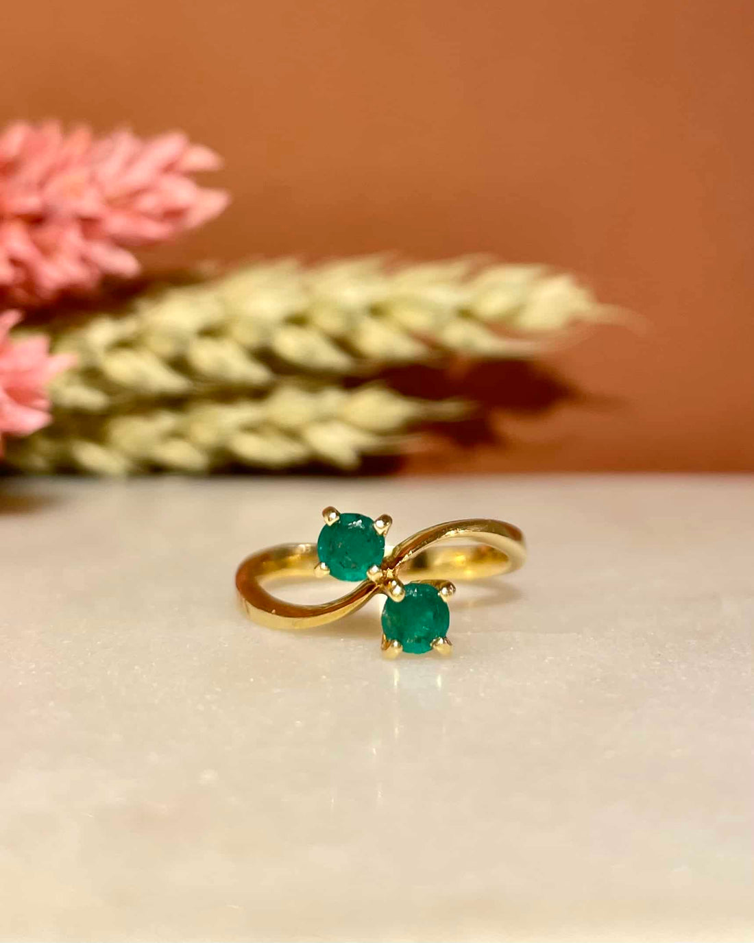 Bague Toi &amp; Moi Emeraudes &quot;Ganaelle&quot;