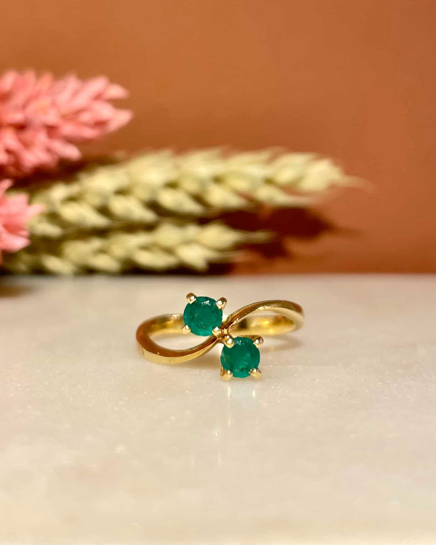 Bague Toi &amp; Moi Emeraudes &quot;Ganaelle&quot;